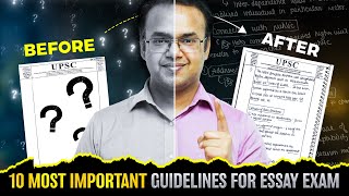 Essay Exam 10 Most Important Guidelines  UPSC 2024 [upl. by Selym775]