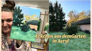 Zeit im Studio  Kleines Eckchen im Garten in Acryl  Suses Art [upl. by Enehpets40]