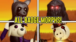 HOW TO GET ALL BADGES AND MORPHS IN ACCURATE PIGGY RP amp THE PIGGY BATTLE UPDATED  ROBLOX [upl. by Keare]