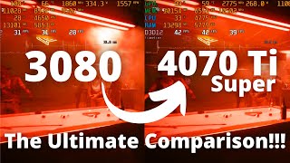 3080 12GB vs 4070 Ti Super The Ultimate Comparison RT onoff DLLS onoff FG onoff New Games [upl. by Ellimaj]