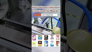 Global WellKnown Coffee Brands Coffee Powder Can Filling Line [upl. by Ninerb]