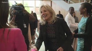 Dr Jill Biden visits Morehouse School of Medicine [upl. by Peatroy]