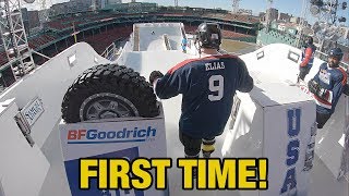 Hockey Players try Red Bull Crashed Ice Track for the first time WITHOUT Practice [upl. by Aimehs]