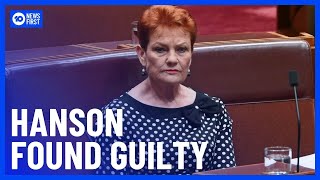 Pauline Hanson Found Guilty  10 News First [upl. by Keldah647]