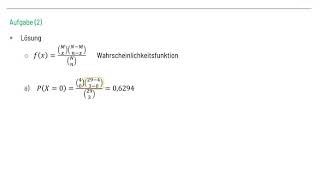 Wahrscheinlichkeitsrechnung Hypergeometrische Verteilung [upl. by Adah]