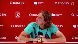 Stefanos Tsitsipas funny moment during Press Conference [upl. by Lirpa981]