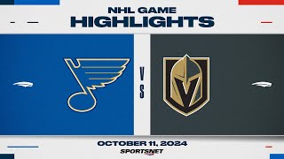 NHL Highlights  Blues vs Golden Knights  October 11 2024 [upl. by Airitak]