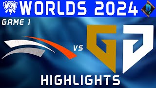 HLE vs GEN Game 1 Highlights  Worlds Swiss Stage 2024  Hanwha Life vs GenG by Onivia [upl. by Sinnek]