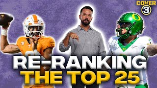 Reranking the AP Top 25 College Football Poll Tennessee Oregon Look to Move Up  Cover 3 Podcast [upl. by Gomar]