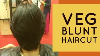 Veg blunt haircut in short hairs  advanced  blunthaircut [upl. by Anneehs]