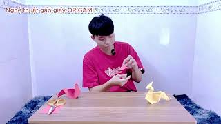 Instructions for folding a yellow Earth Dragon with cardboard at home part 9 [upl. by Nawyt]