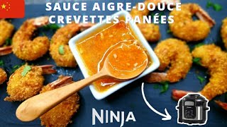 recette sauce aigre douce avec crevettes panées NINJA FOODI [upl. by Rockwood]