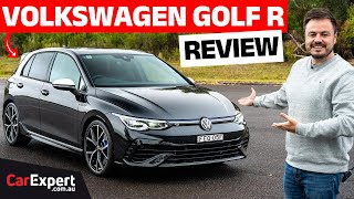 2024 Volkswagen Golf R inc 0100 amp braking review Still the best hot hatch [upl. by Saunderson]