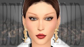 Bella Hadid  Sims 4 CAS  CC Folder amp Sims Download [upl. by Petromilli773]