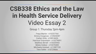 CSB338 Video Essay 2  Group 1 [upl. by Fassold]