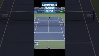 Carreno Busta  De Minaur Crazy Point Us Open [upl. by Negiam]