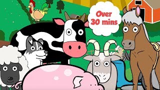 Farm Animals For Toddlers  Learn Counting and Colours [upl. by Jabin]