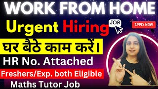 Online Tuition Jobs from home for Freshers and Experienced  Maths Tutor  Latest Job [upl. by Lleynod590]