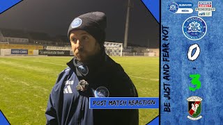 REACTION  Stephen McDonnell Post Match Interview  Glenavon 03 Glentoran  NIFL Sports Direct Prem [upl. by Johnsten]