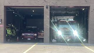 Stamford Fire Department Engine 1 amp OLD Unit 4 Responding With Q2B amp Air Horns [upl. by Gallard]