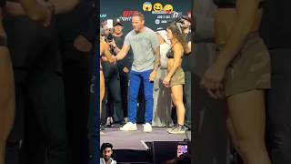 😱MACKENZIE DERN VS LOOPY GODINEZ FACE OFF AT UFC ABU DHABI [upl. by Tristis]