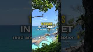 Save this Top 10 beaches in Phuket 🌴🔥 thailand travel phuketvacation [upl. by Etterual980]