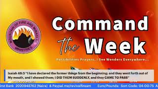 COMMAND THE WEEK FOR SUDDEN DIVINE ASSISTANCE  POSSIBILITIES PRAYER  OCTOBER 28TH 2024 [upl. by Chally]