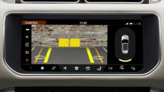 Range Rover InControl Touch Pro  How to Operate the Parking Aid System  Land Rover USA [upl. by Kurtis358]