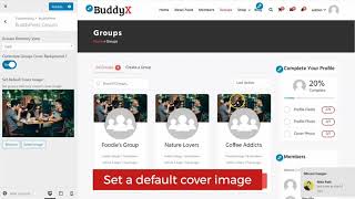 Change BuddyPress Group Directory layout and settings  BuddyX BuddyPress Theme [upl. by Ignacius218]