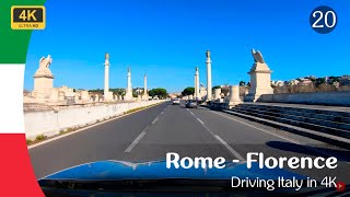 Across Italy in 4K Autostrada del Sole A1  Driving from Rome to Florence [upl. by Iverson593]