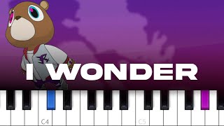 Kanye West  I Wonder piano tutorial [upl. by Zerdna]