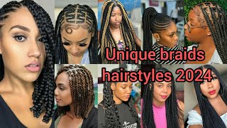 Unique and stylish braids hairstyles  Braids Hairstyles for elegant ladies  Natural cornrows [upl. by Aicemed]