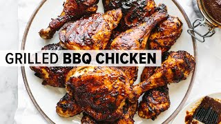 BBQ CHICKEN  ultimate barbecue chicken on the grill [upl. by Adabel]