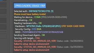 tecno spark 20 kj5 frp bypass unlock tool  spark 20 Syncing with target FAIL error solution [upl. by Nilekcaj468]