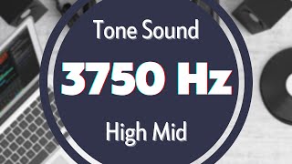 3750 Hz Frequency Sound Tone Audio Signal Sine Waveform High MID [upl. by Basilius]