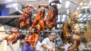 The Chinese Roasted Duck Tasted in Mong Kok Hong Kong Chinese Street Food [upl. by Laks]