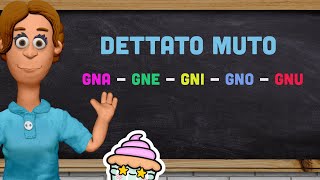 DETTATO MUTO GNA  GNE  GNI  GNO GNU con regola [upl. by Tad]