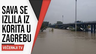 Moćna Sava izlila se iz korita u Zagrebu Hrvatska strepi od poplava [upl. by Nordine883]