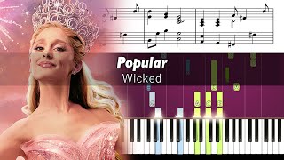 Wicked  Popular  Accurate Piano Tutorial with Sheet Music [upl. by Ivar]