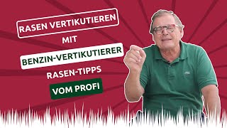 👉 Rasen vertikutieren mit BenzinVertikutierer 🌱 RasenTipps vom Profi 💚 [upl. by Romeyn]