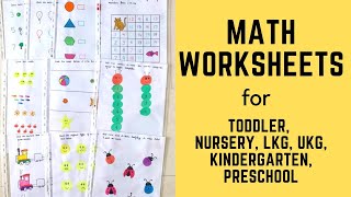 Daily Practice Math Worksheets for Toddler Nursery LKG UKG Kindergarten Preschool  2 [upl. by Erdnad46]