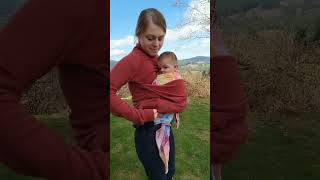 Lenny Lamb Woven wa Latched Mama Babywearing Sweater 🥰 babywrap wovenwrap pregnancy [upl. by Nicram]