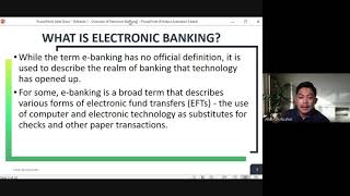 Overview of Electronic Banking [upl. by Htebirol]