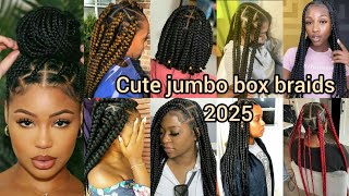 Cutest jumbo box braids hairstyles 2025  Knotless box braids hairstyles  Braids Hairstyles [upl. by Ueik]