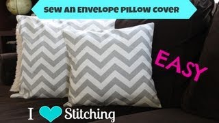 Sew an Envelope Pillow Cover Beginner [upl. by Geminius]