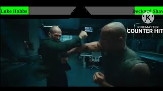 Hobbs Vs Shaw With Healthbars [upl. by Aerdnaxela]