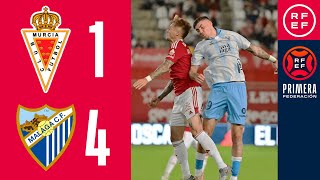 Resumen PrimeraFederación  Real Murcia CF 14 Málaga CF  Jornada 14 Grupo 2 [upl. by Shane]