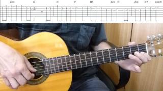 Hello Lionel Richie  Easy Guitar melody tutorial  TAB Guitar lesson [upl. by Wey]