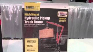 Hitch Mounted Pickup Truck Crane1000 lb capacity from MAXXTOW Towing Products ID11900 [upl. by Weintrob]