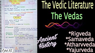 The Vedic LiteratureThe Vedas  Ancient History  Lec15  handwritten notes  An Aspirant [upl. by Elihu]